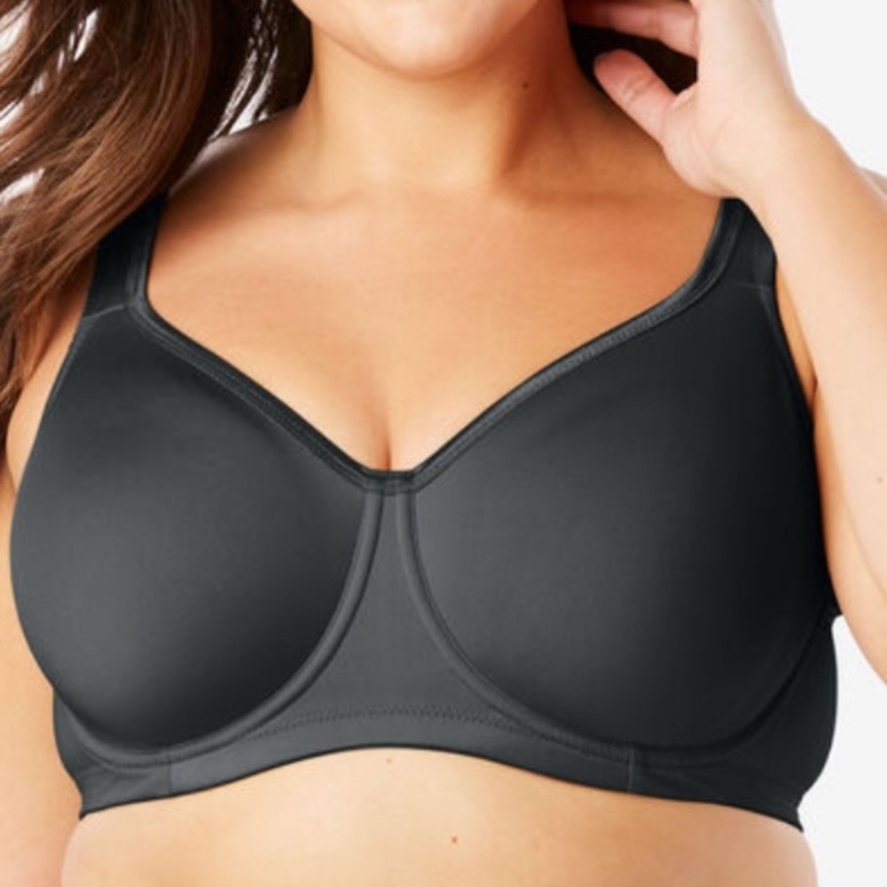New Underwire Microfiber T-Shirt Bra
Woman Within 44DD plus size
Underwire black